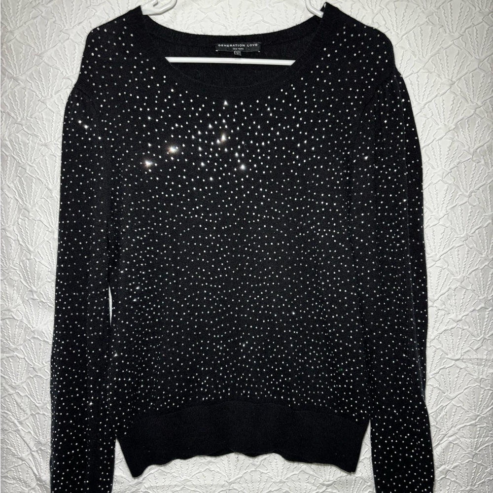 Generation Love Gray Sweater with gems